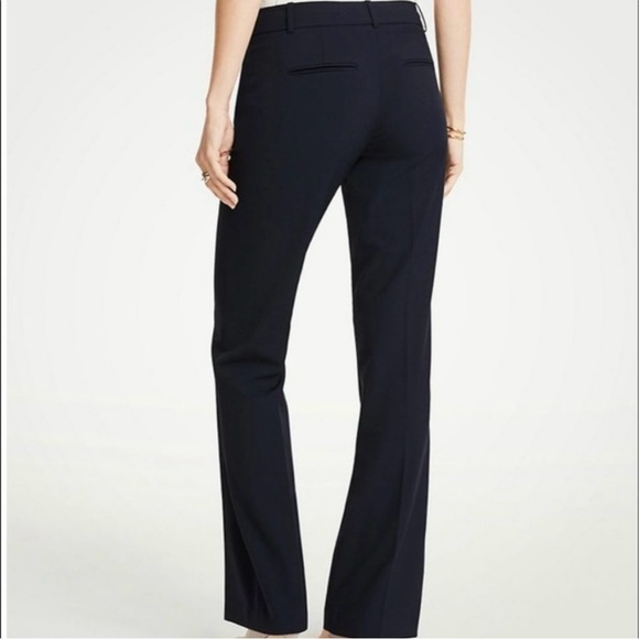 Ann Taylor LOFT Black High Rise Julie Flared Trouser Pant, 6 Petite. - Picture 4 of 9